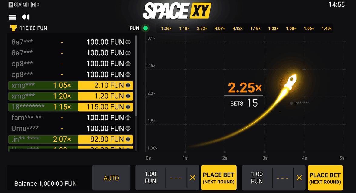 Space XY slot játék előnézet
