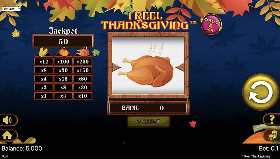 Ingyenes játék 1 Reel Thanksgiving