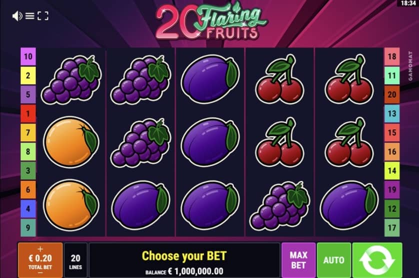 Ingyenes játék 20 Flaring Fruits
