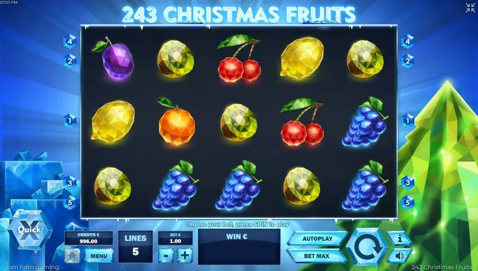 Ingyenes játék 243 Christmas Fruits