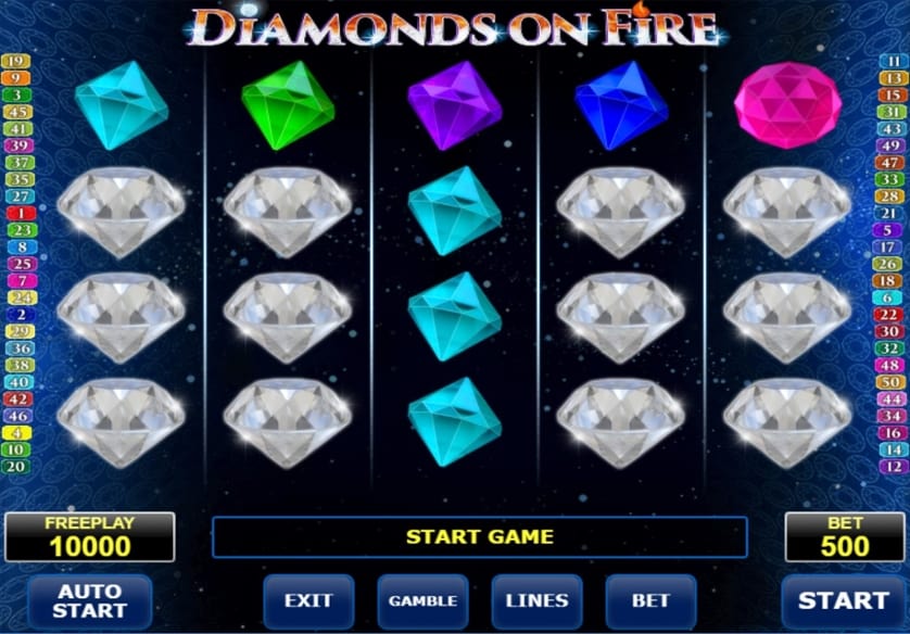 Ingyenes játék Diamonds On Fire