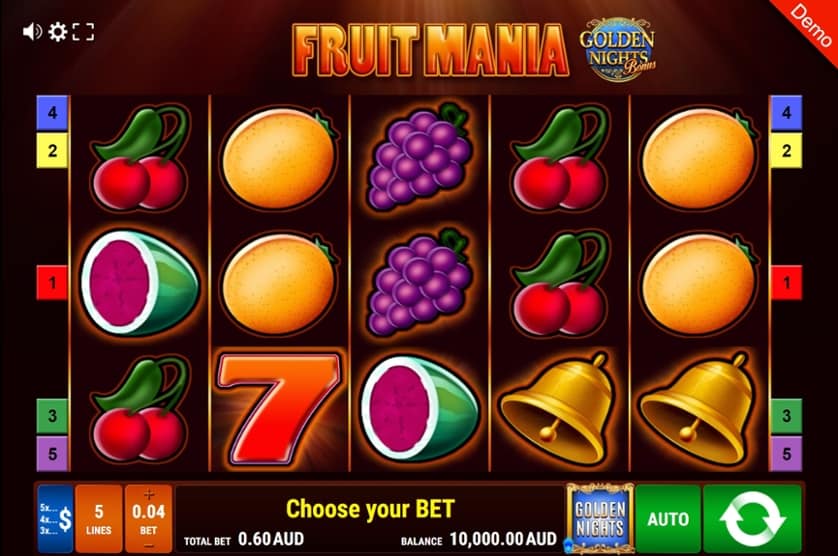 Ingyenes játék Fruit Mania – Golden Nights Bonus