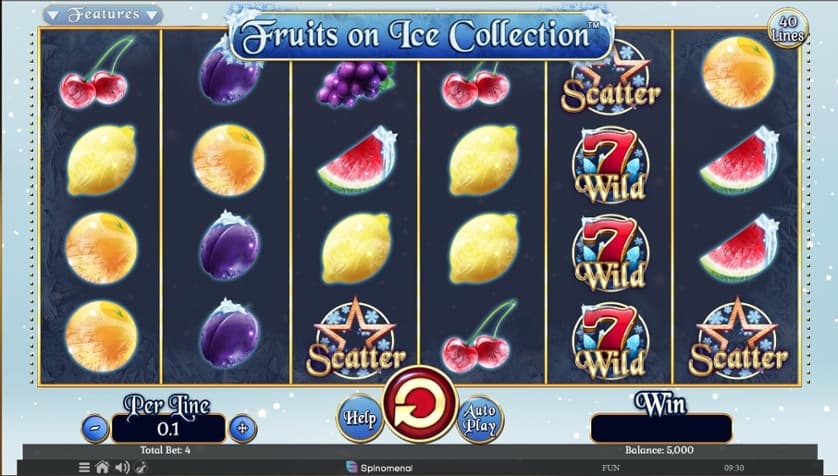 Ingyenes játék Fruits on Ice Collection – 40 Lines