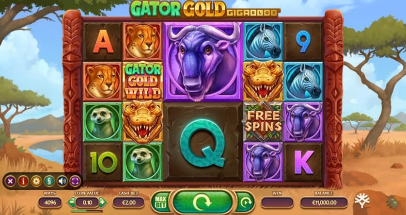 Ingyenes játék Gator Gold Gigablox