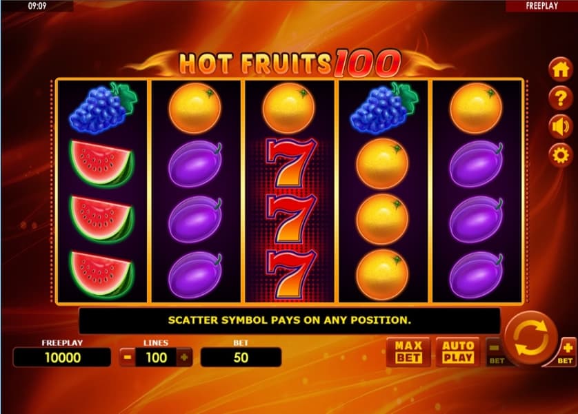 Ingyenes játék Hot Fruits 100