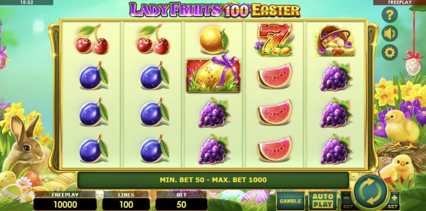 Ingyenes játék Lady Fruits 100 Easter