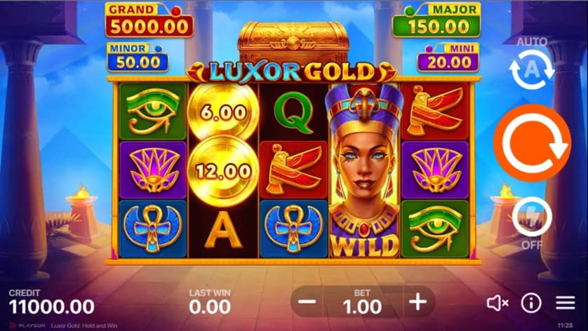 Ingyenes játék Luxor Gold: Hold and Win