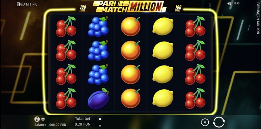 Ingyenes játék Parimatch Million