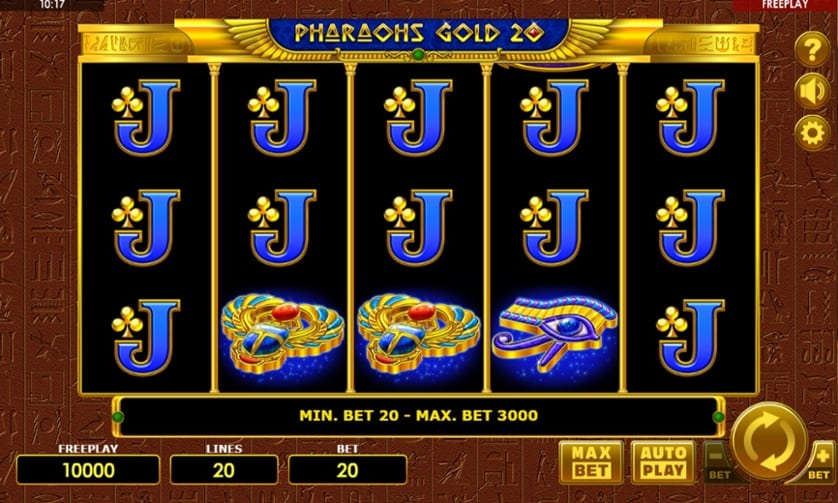 Ingyenes játék Pharaohs Gold 20