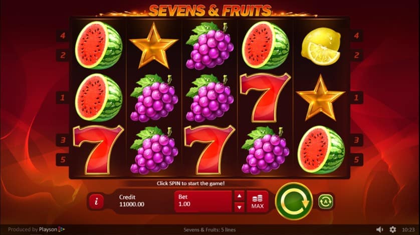 Ingyenes játék Sevens and Fruits