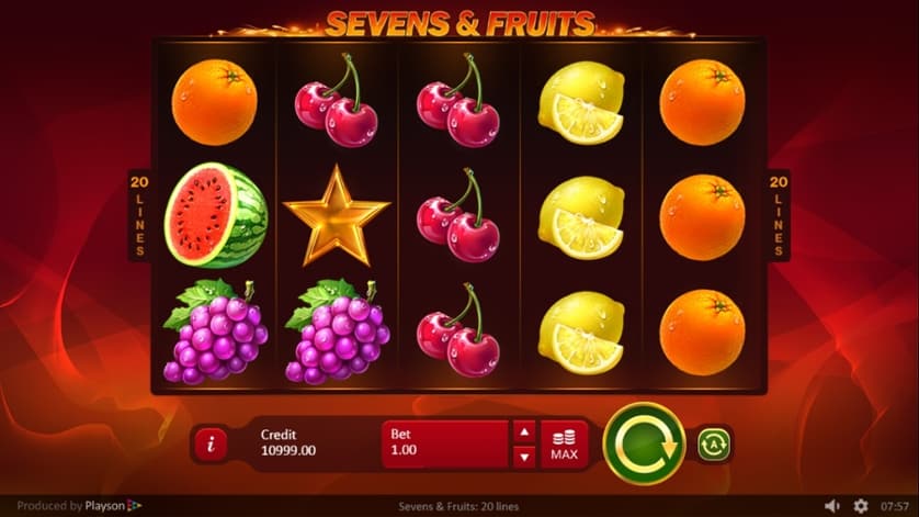 Ingyenes játék Sevens & Fruits: 20 Lines