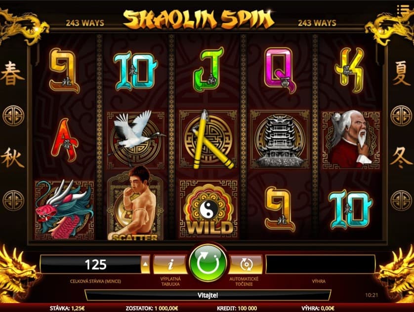 Ingyenes játék Shaolin Spin