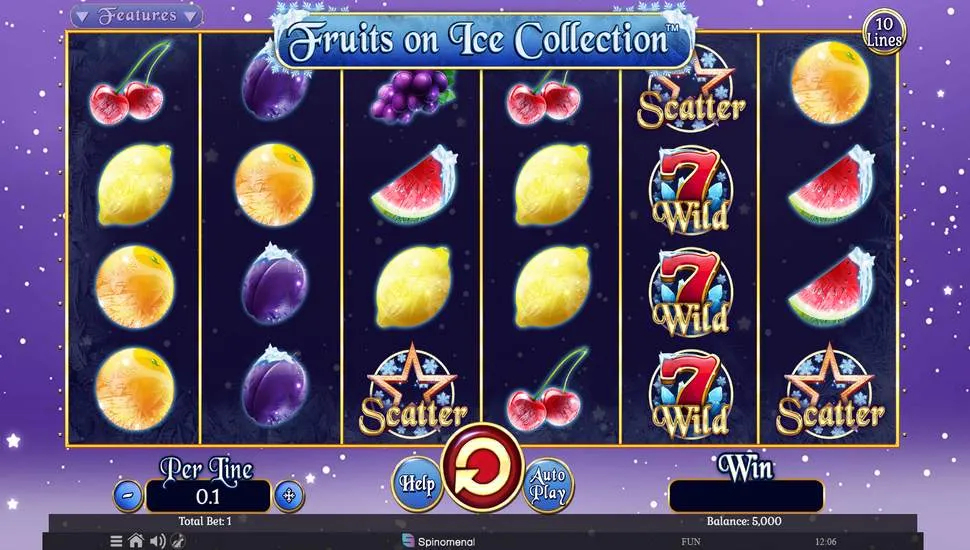 Ingyenes játék Fruits On Ice Collection 10 Lines