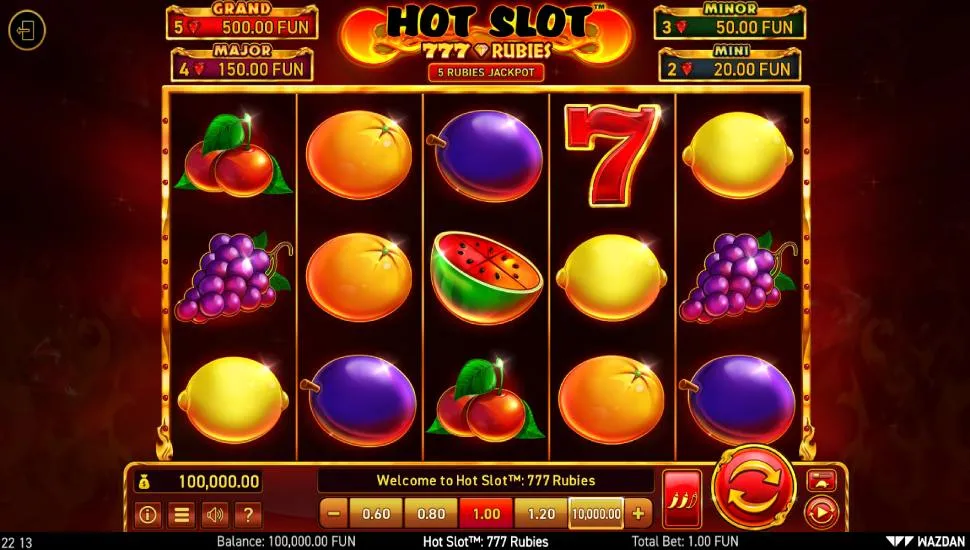 Ingyenes játék Hot Slot 777 Rubies