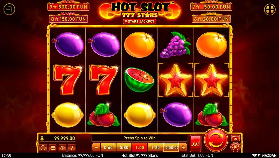 Ingyenes játék Hot Slot 777 Stars