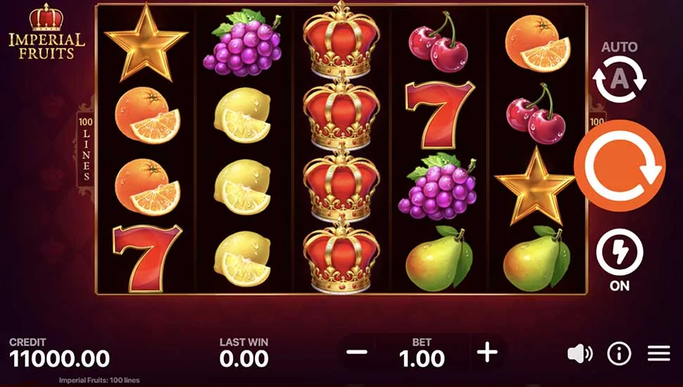 Ingyenes játék Imperial Fruits: 100 Lines