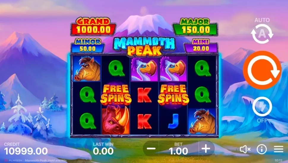 Ingyenes játék Mammoth Peak Hold and Win