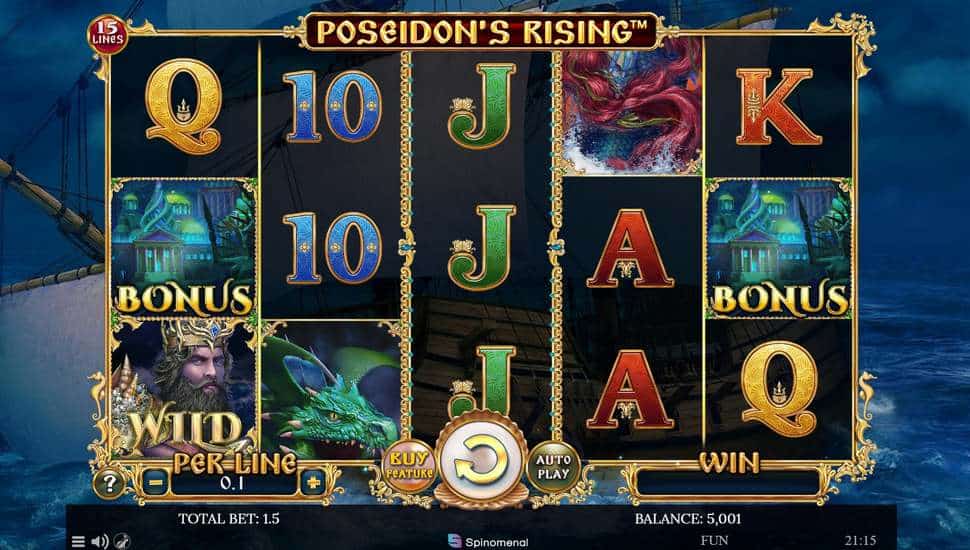 Ingyenes játék Poseidon’s Rising 15 Lines