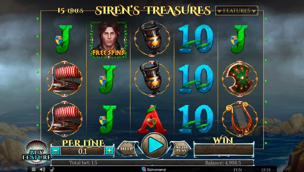 Ingyenes játék Sirens Treasures 15 Lines Series