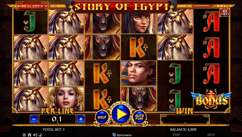 Ingyenes játék Story of Egypt 10 Lines