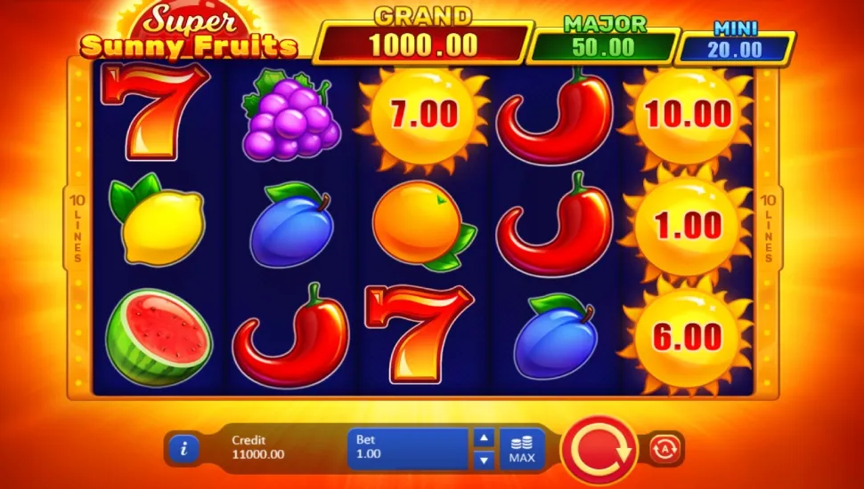 Ingyenes játék Super Sunny Fruits: Hold and Win