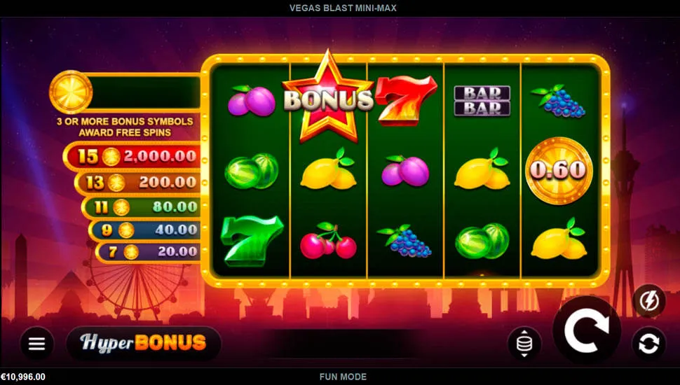 Ingyenes játék Vegas Blast Mini-max