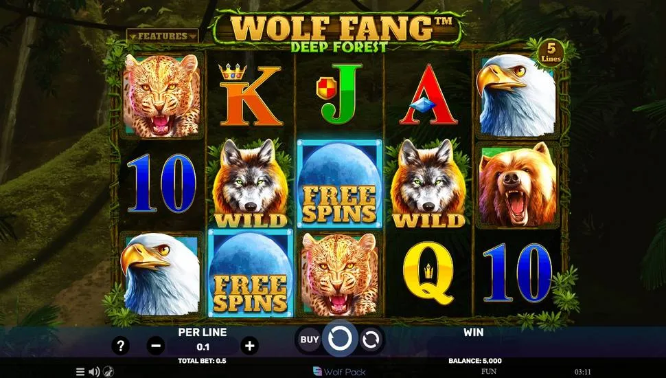 Ingyenes játék Wolf Pack: Wolf Fang Deep Forest